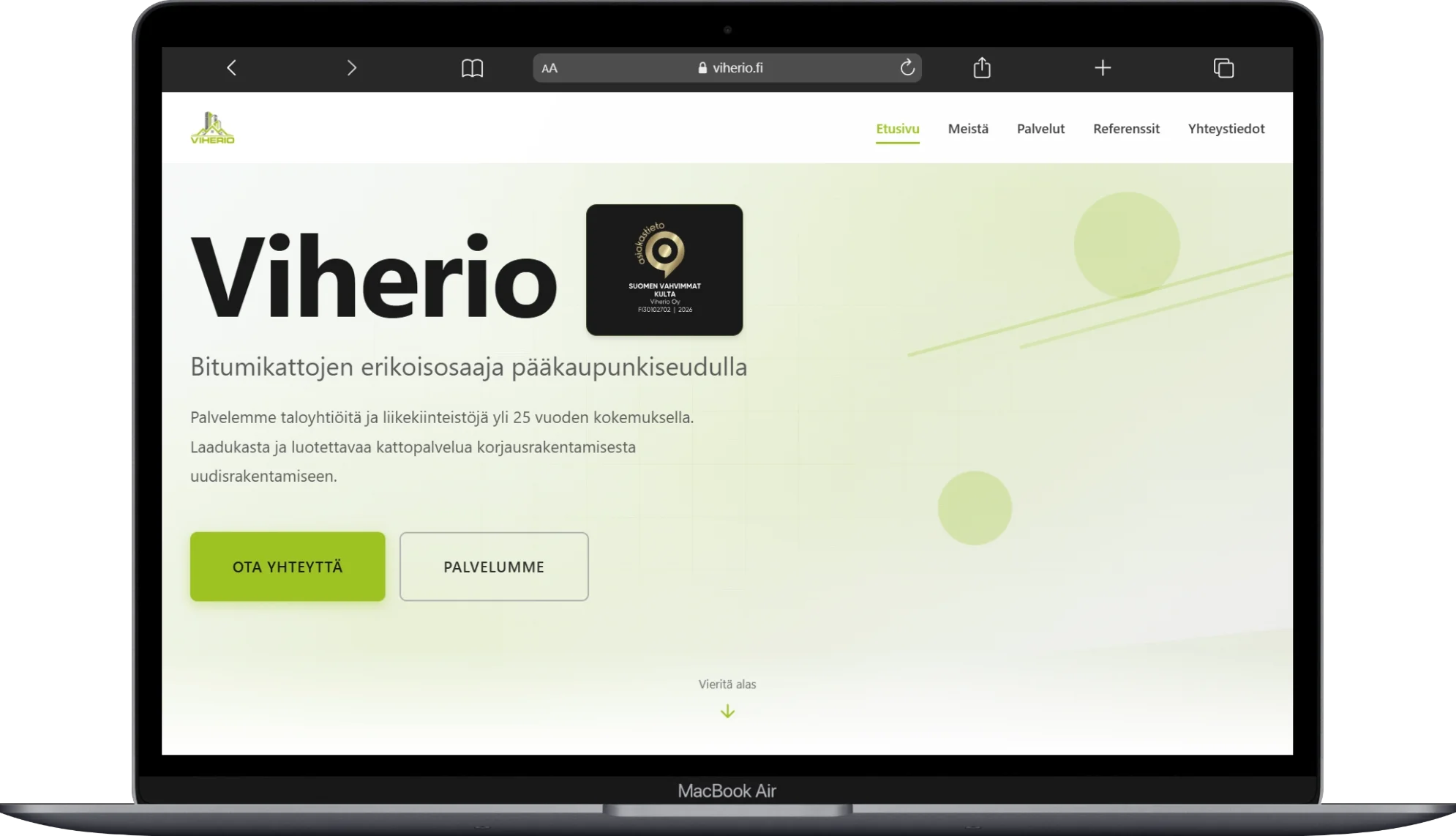 Viherio.fi verkkosivut